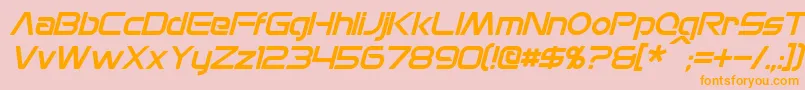 MonsOlympiaItalic Font – Orange Fonts on Pink Background