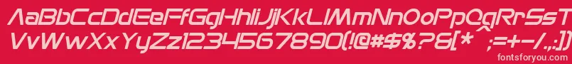 MonsOlympiaItalic Font – Pink Fonts on Red Background
