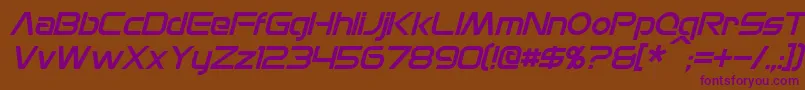 MonsOlympiaItalic Font – Purple Fonts on Brown Background