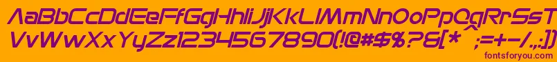 MonsOlympiaItalic Font – Purple Fonts on Orange Background