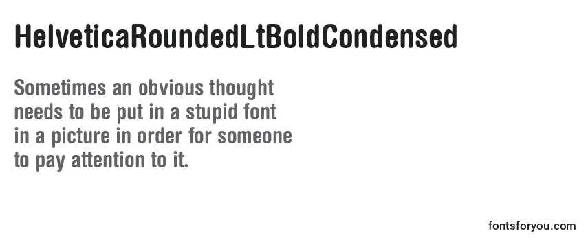Przegląd czcionki HelveticaRoundedLtBoldCondensed