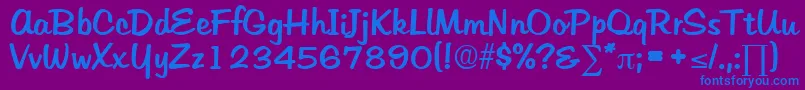 HudsonDb Font – Blue Fonts on Purple Background