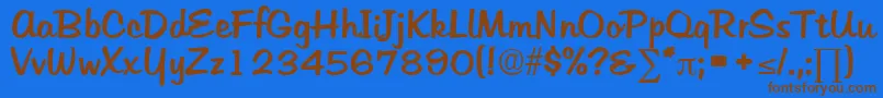 HudsonDb Font – Brown Fonts on Blue Background