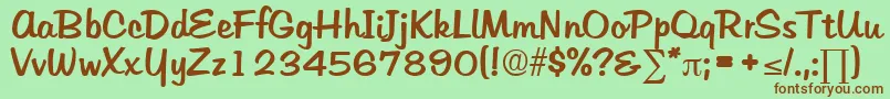 HudsonDb Font – Brown Fonts on Green Background