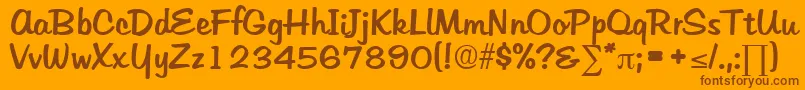 HudsonDb Font – Brown Fonts on Orange Background