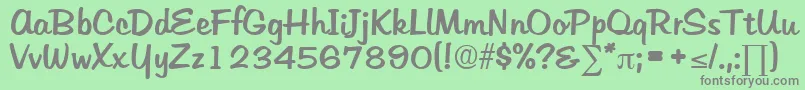 フォントHudsonDb – 緑の背景に灰色の文字