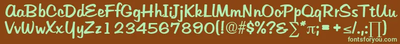 HudsonDb Font – Green Fonts on Brown Background