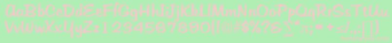 HudsonDb Font – Pink Fonts on Green Background