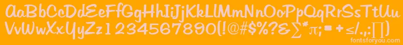 HudsonDb Font – Pink Fonts on Orange Background