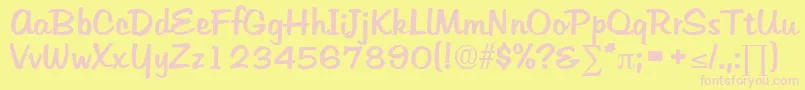 HudsonDb Font – Pink Fonts on Yellow Background