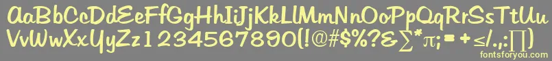 HudsonDb Font – Yellow Fonts on Gray Background