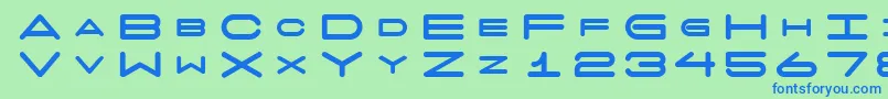 フォント7daysfat – 青い文字は緑の背景です。