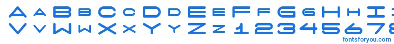 フォント7daysfat – 白い背景に青い文字