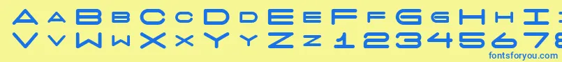 7daysfat Font – Blue Fonts on Yellow Background