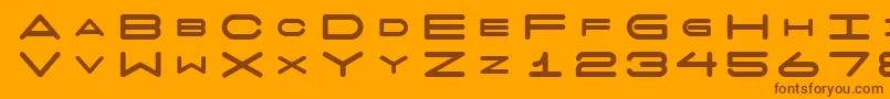 フォント7daysfat – オレンジの背景に茶色のフォント
