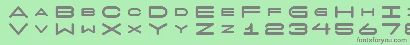 フォント7daysfat – 緑の背景に灰色の文字