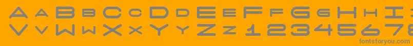 フォント7daysfat – オレンジの背景に灰色の文字