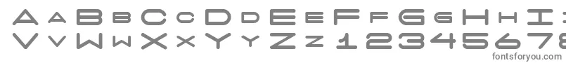 7daysfat-fontti – harmaat kirjasimet valkoisella taustalla