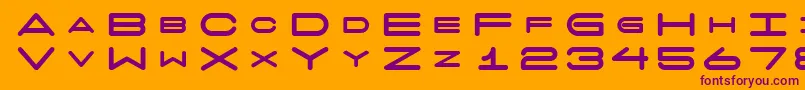 7daysfat Font – Purple Fonts on Orange Background