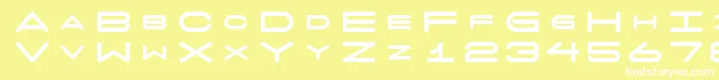 フォント7daysfat – 黄色い背景に白い文字