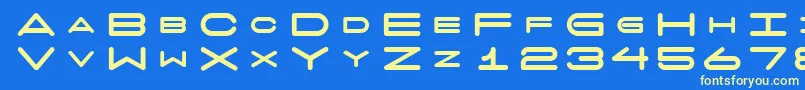 フォント7daysfat – 黄色の文字、青い背景