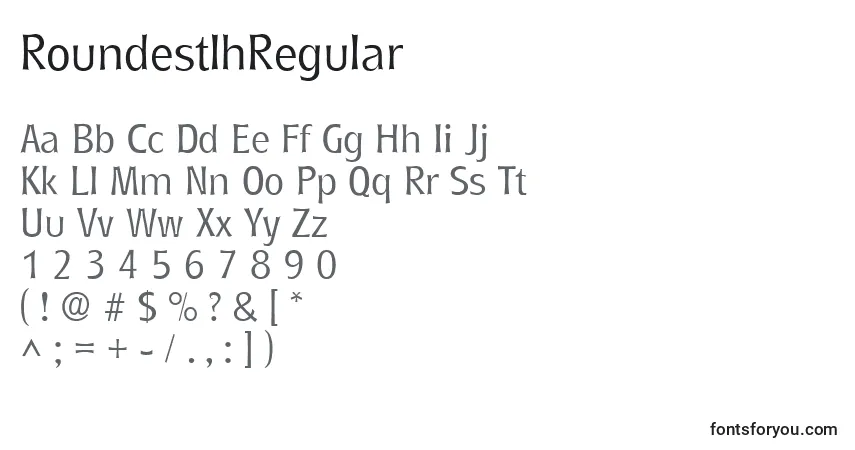 Fuente RoundestlhRegular - alfabeto, números, caracteres especiales