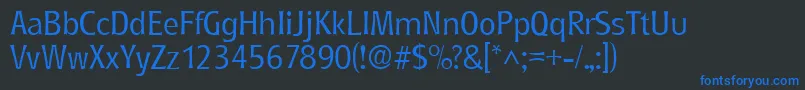 RoundestlhRegular Font – Blue Fonts on Black Background