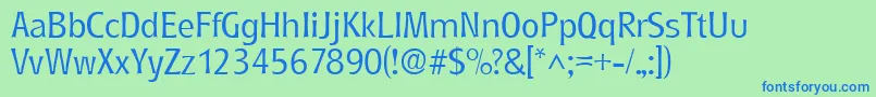 Czcionka RoundestlhRegular – niebieskie czcionki na zielonym tle