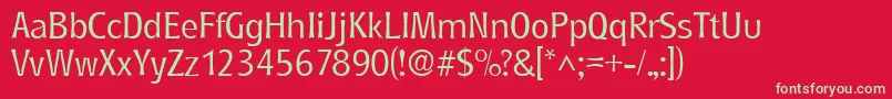 RoundestlhRegular Font – Green Fonts on Red Background