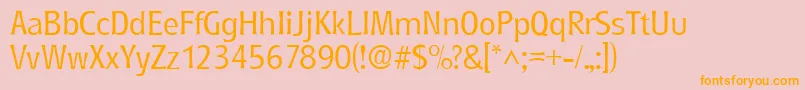 RoundestlhRegular Font – Orange Fonts on Pink Background
