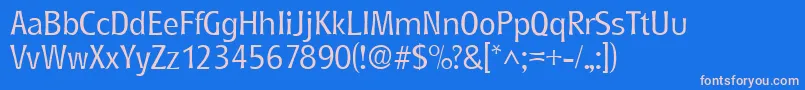RoundestlhRegular Font – Pink Fonts on Blue Background