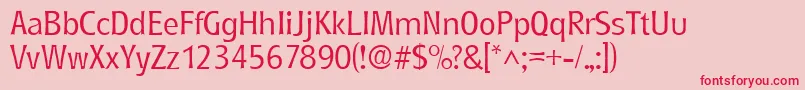 RoundestlhRegular Font – Red Fonts on Pink Background