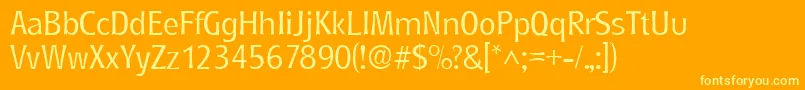 RoundestlhRegular Font – Yellow Fonts on Orange Background
