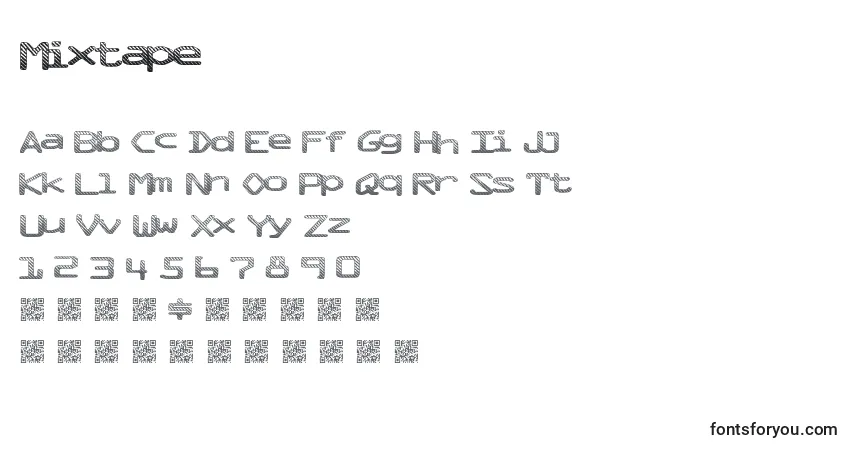 Mixtape Font – alphabet, numbers, special characters
