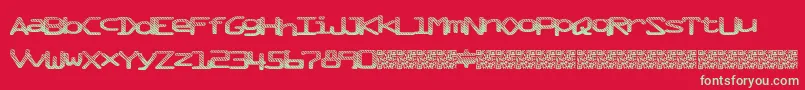 Mixtape-Schriftart – Grüne Schriften auf rotem Hintergrund