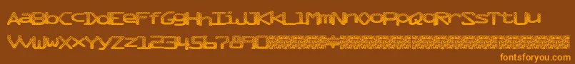 Mixtape Font – Orange Fonts on Brown Background