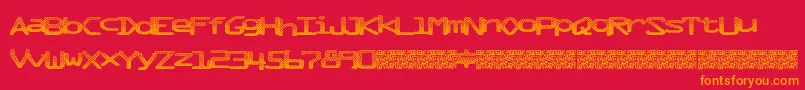 Mixtape Font – Orange Fonts on Red Background