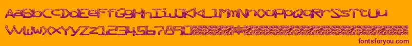 Mixtape Font – Purple Fonts on Orange Background