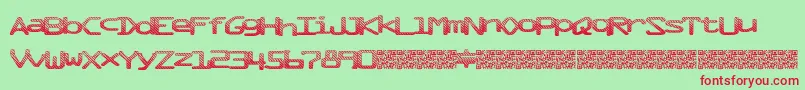 Mixtape Font – Red Fonts on Green Background