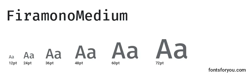 sizes of firamonomedium font, firamonomedium sizes