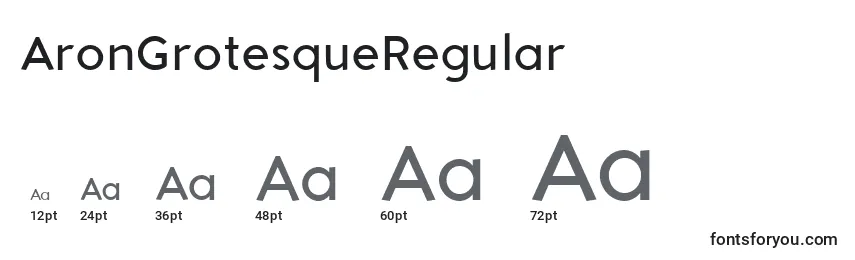 sizes of arongrotesqueregular font, arongrotesqueregular sizes