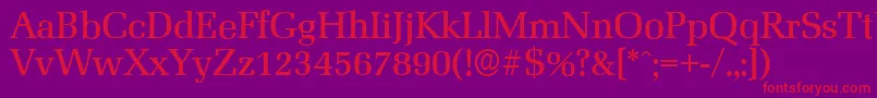 MarseilleserialMediumRegular Font – Red Fonts on Purple Background