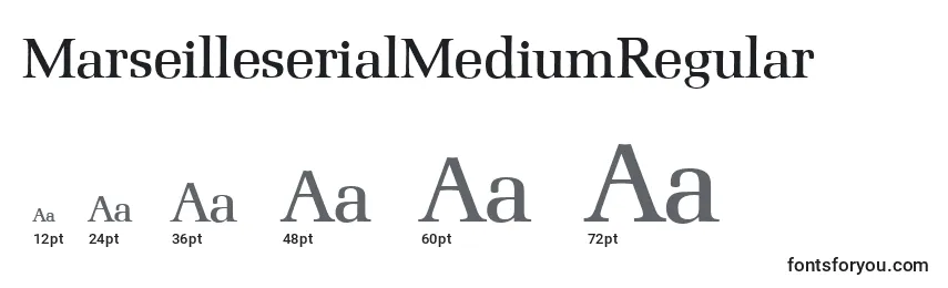Размеры шрифта MarseilleserialMediumRegular