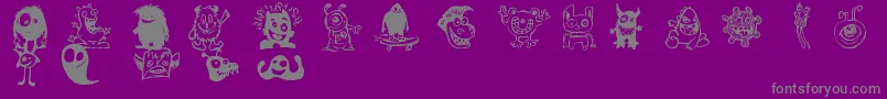 Шрифт HappyMonsters – серые шрифты на фиолетовом фоне