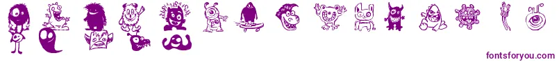 HappyMonsters-Schriftart – Violette Schriften