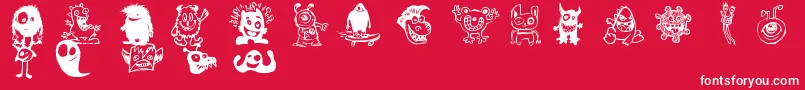 HappyMonsters Font – White Fonts on Red Background