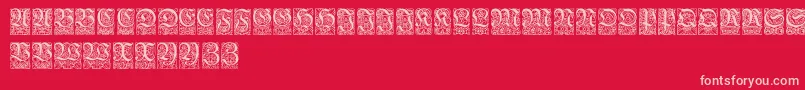 Unger Font – Pink Fonts on Red Background