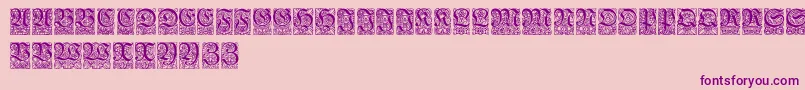 Unger-Schriftart – Violette Schriften auf rosa Hintergrund