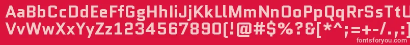 QuanticoBold Font – Pink Fonts on Red Background