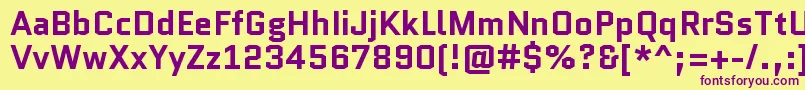 QuanticoBold Font – Purple Fonts on Yellow Background